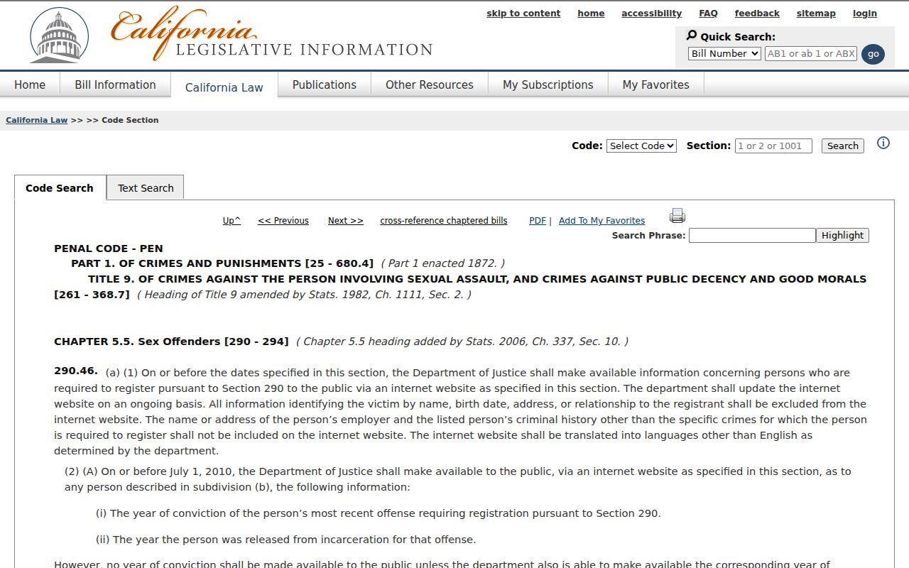 Inyo County sex offender search Penal Code 290.46 disclosure law